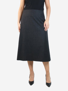 The Row Dark grey wool A-line skirt - size US 10