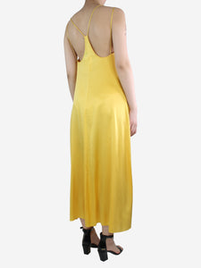 Forte Forte Yellow sleeveless silk midi dress - size UK 10