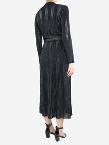 Chanel Black sparkly buttoned midi dress - size UK 12