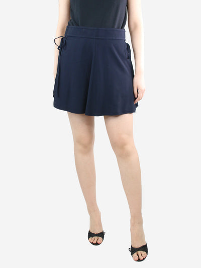 Blue side-tie detail mini skirt - size UK 10 Skirts Chloe 