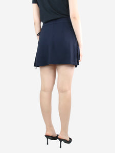 Chloe Blue side-tie detail mini skirt - size UK 10