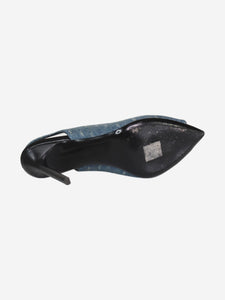 Saint Laurent Blue denim open-toe slingback heels - size EU 38