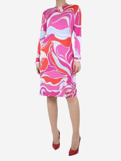 Pink printed dress - size UK 12 Dresses Emilio Pucci 