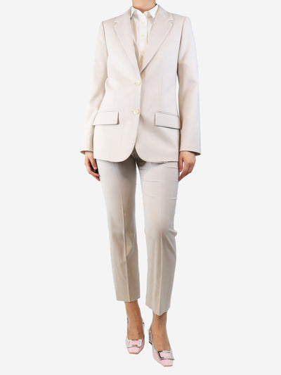 Neutral two-piece wool suit set - size UK 8 Sets Joseph