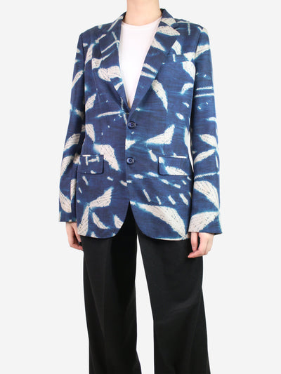 Ralph Lauren Blue tie dye printed blazer - size UK 10 Coats & Jackets Ralph Lauren 