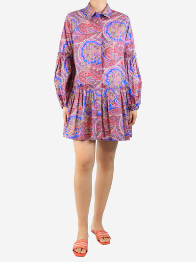 Purple paisley printed mini dress - size M Dresses Alexis