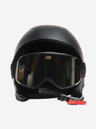 Black alpine ski helmet with goggles - size XL Hats Goldbergh