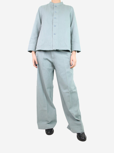 Blue blue wide-leg trousers and shirt set - size UK 8 Sets Labo Art 