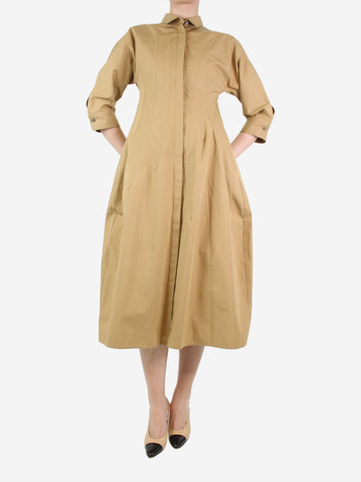 Neutral buttoned midi dress - size UK 8 Dresses Jil Sander 