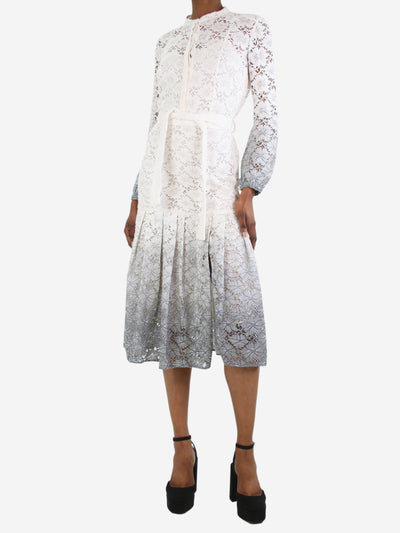Cream ombre lace midi dress - size UK 4 Dresses Burberry 