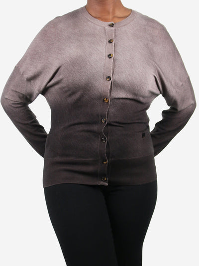Brown ombre wool cardigan - size UK 12 Knitwear Fendi 