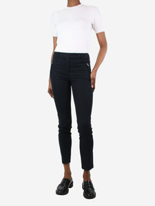 Loro Piana Black cotton trousers - size UK 6