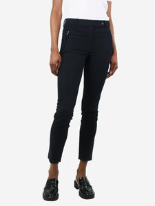 Loro Piana Black cotton trousers - size UK 6