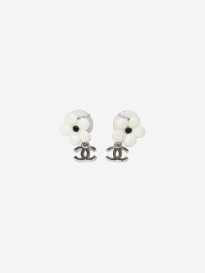 White floral CC earrings Earrings Chanel 
