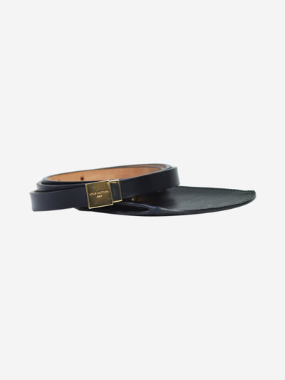 Black leather belt and pouch Belts Louis Vuitton 