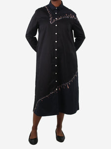 Suzusan Black printed shirt dress - size M