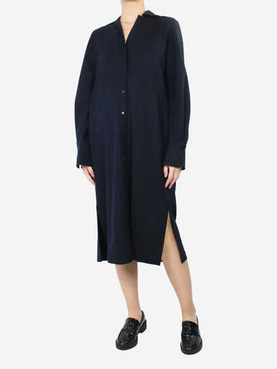 Blue button-up midi shirt dress - size UK 8 Dresses Bamford
