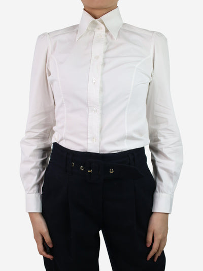 White button-up fitted shirt - size UK 10 Tops Dolce & Gabbana 