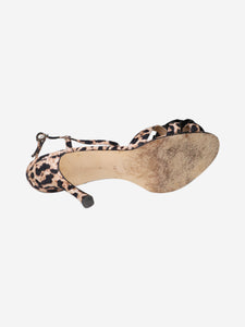 Manolo Blahnik Beige animal print strappy sandal heels - size EU 39.5
