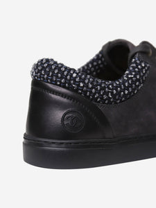Chanel Black suede and leather trainers - size EU 38.5