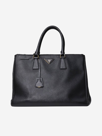 Black large Saffiano leather Galleria top handle bag