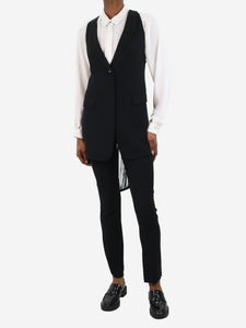 Jil Sander Black embellished waistcoat and trousers set - size DE 34