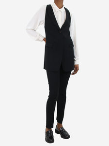 Jil Sander Black embellished waistcoat and trousers set - size DE 34