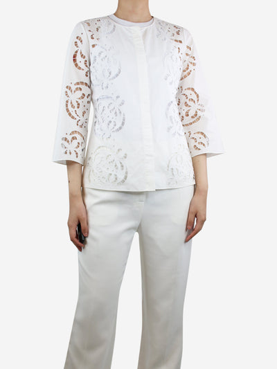 White embroidery anglaise shirt - size S Tops Theory 