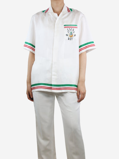 White silk printed shirt - size S Tops Casablanca 