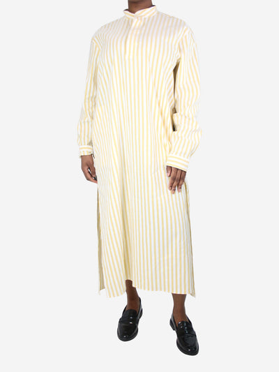 Yellow and white striped shirt dress - size L Dresses Connolly 