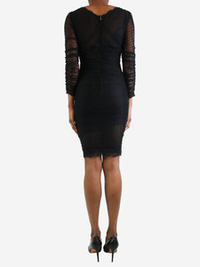 Julien Macdonald Black knit dress - size UK 6