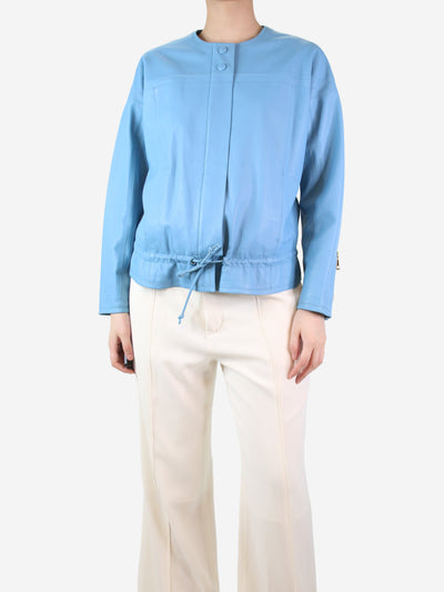 Pastel blue leather jacket - size UK 8 Coats & Jackets Chloe 
