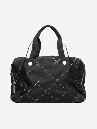 Black canvas Toiletries bag Top Handle Bags Chanel