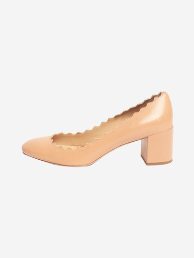 Neutral scallop leather heels - size EU 39.5 (UK 6.5) Heels Chloe