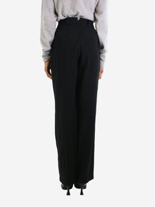 Frankie Shop Black wool-blend pleated trousers - size XS