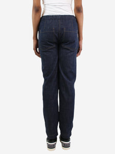 Brunello Cucinelli Blue elasticated waist denim trousers - size UK 8
