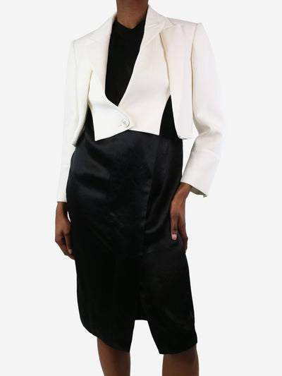 White cropped jacket - size UK 8 Coats & Jackets Alexander McQueen 