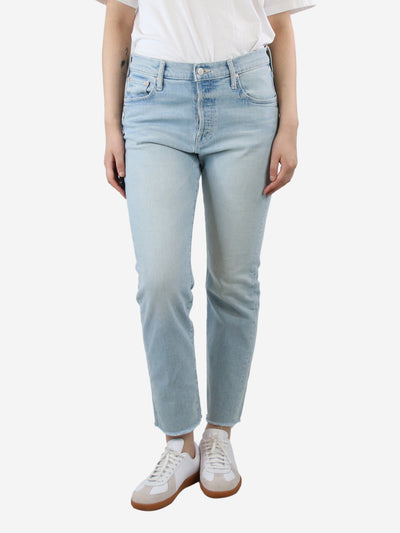 Blue straight-leg light denim jeans - size UK 12 Trousers Mother 