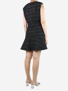 Sandro Black tweed sleeveless dress - size UK 12