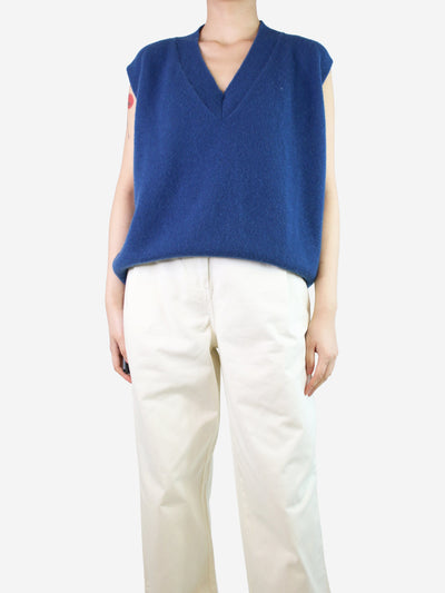 Blue sleeveless cashmere vest - size S Knitwear LIAH 