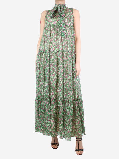Green sleeveless floral maxi dress - size UK 12 Dresses Max Mara Studio 