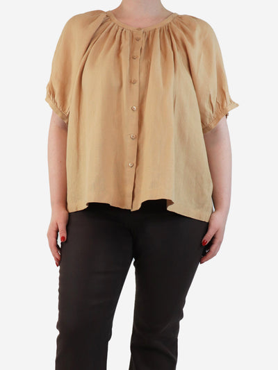 Neutral linen top - size UK 12 Tops Loro Piana