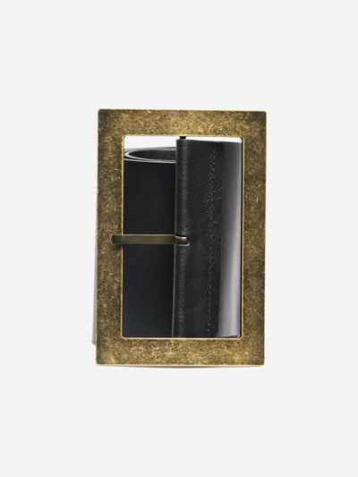 Black wide belt with buckle Belts Philosophy