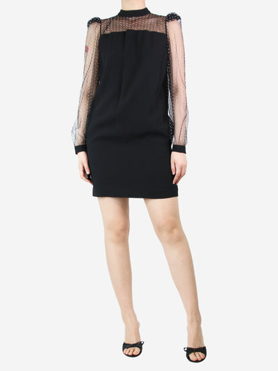 Black mesh studded mini dress - size UK 8 Dresses Givenchy 