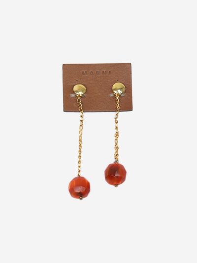 Orange drop clip earrings Jewellery Marni