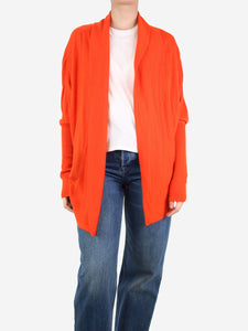 Jil Sander Orange cashmere-blend cardigan - size UK 10
