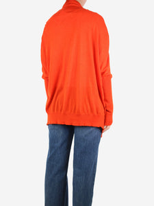 Jil Sander Orange cashmere-blend cardigan - size UK 10