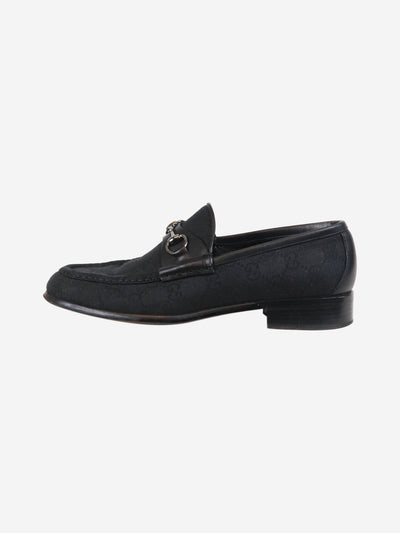 Black horsebit monogram loafer - size EU 37.5 (UK 4.5) Flat Shoes Gucci