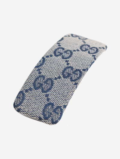 Blue monogram hairclip Hats Gucci