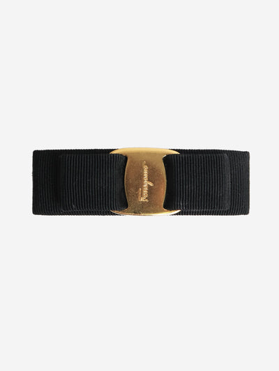 Black bow hair clip Hats Salvatore Ferragamo